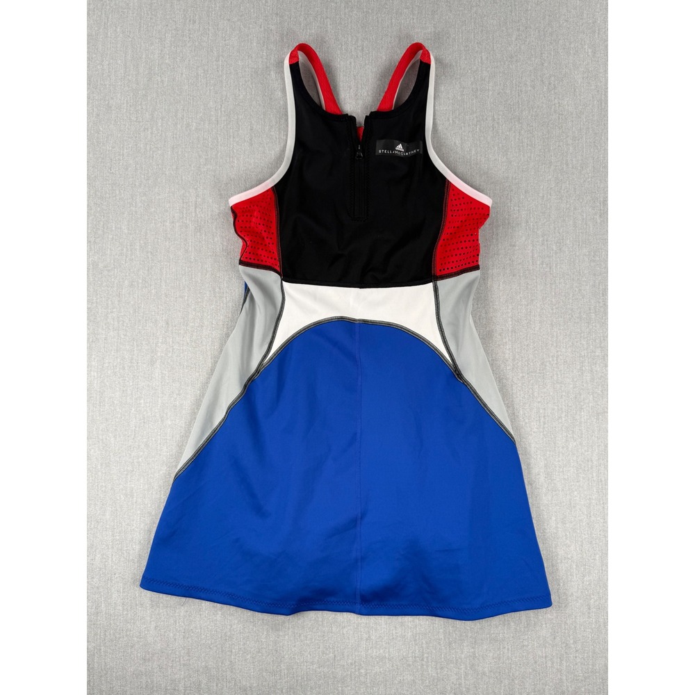 Adidas Stella McCartney Barricade Tennis Dress Colorblock Blue Red Black M